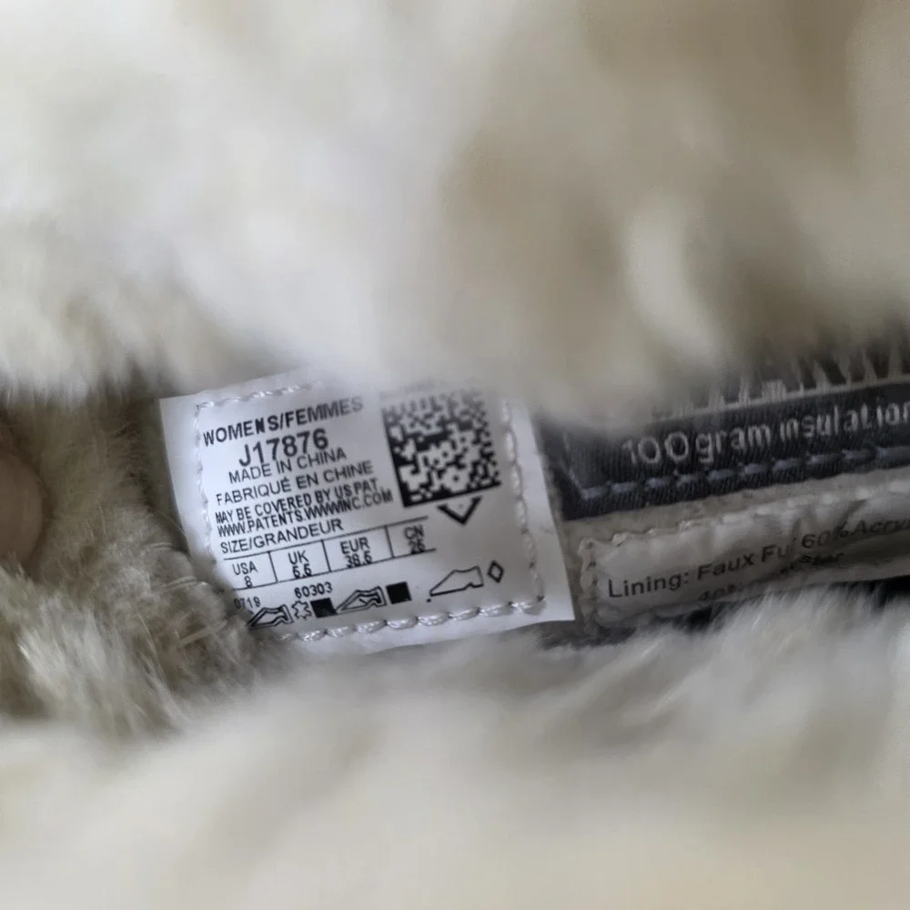 $155‎ Haven Bluff Waterproof Boots Sz 8 Leather Brindle Faux Fur Winter Beige